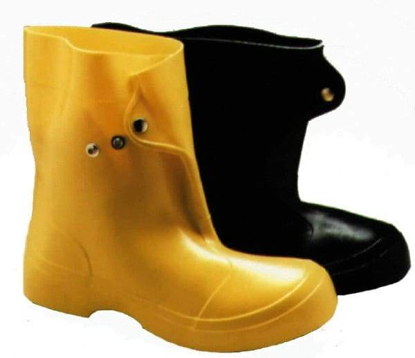 Winter Walking - Men's 14 (Women's 12) Chemical Resistant Overshoes - 10" High, Plain Toe, Nonslip Sole, Polyurethane Upper, Black - Benchmark Tooling