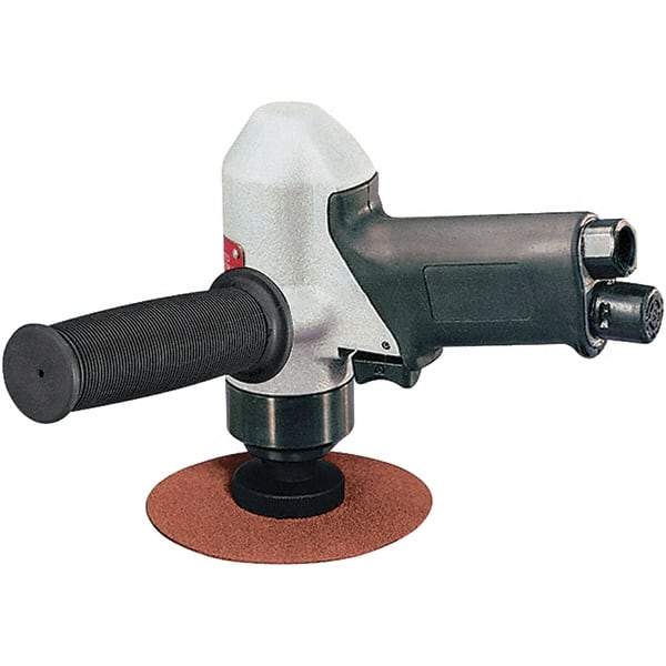 Dynabrade - 4-1/2 to 5" Disc, 8,000 RPM, Pneumatic Handheld Disc Sander - 30 CFM, 1/4 NPT Inlet, 0.7 hp, 90 psi - Benchmark Tooling