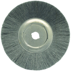 12" Diameter - 1-1/4" Arbor Hole - Crimped Steel Wire Straight Wheel - Benchmark Tooling