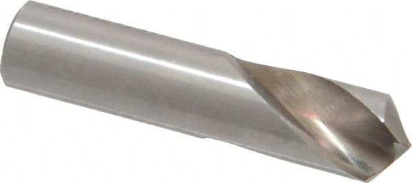 Interstate - 7/16" Body Diam, 118°, 2" OAL, High Speed Steel Spotting Drill - Benchmark Tooling