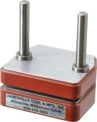 JT&M - 3" Guide Post Length, 5/8" Die Holder Thickness, Cast Iron, Mold Blank, Punch & Die Set - 1/2" Bushing Diam, 2-5/8" Overall Width x 2-1/4" Overall Depth - Benchmark Tooling