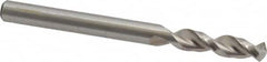 Accupro - #7 130° Parabolic Flute Cobalt Screw Machine Drill Bit - Bright Finish, Right Hand Cut, 1.024" Flute Length, 2.441" OAL, Split Point, Straight Shank - Benchmark Tooling