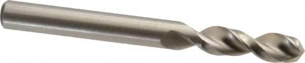 Accupro - 0.311" 130° Parabolic Flute Cobalt Screw Machine Drill Bit - Bright Finish, Right Hand Cut, 1.457" Flute Length, 3.11" OAL, Split Point, Straight Shank - Benchmark Tooling