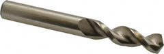 Accupro - 0.4134" 130° Parabolic Flute Cobalt Screw Machine Drill Bit - Bright Finish, Right Hand Cut, 1.693" Flute Length, 3.504" OAL, Split Point, Straight Shank - Benchmark Tooling