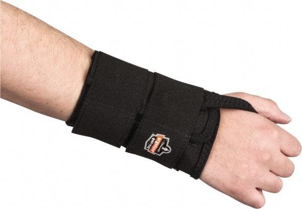 Ergodyne - Size L, Neoprene, Right Hand Wrist Support - 2 Straps, 7 to 8 Inch Wrist, Thumb Loop, Black - Benchmark Tooling