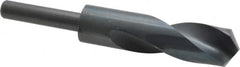 Interstate - 1" Drill, 118° Point, High Speed Steel Silver Deming & Reduced Shank Drill Bit - Benchmark Tooling