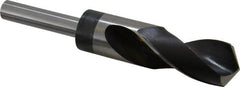 Interstate - 1-3/64" Drill, 118° Point, High Speed Steel Silver Deming & Reduced Shank Drill Bit - Benchmark Tooling