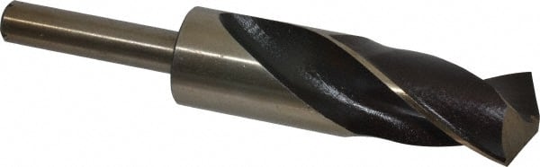 Interstate - 1-5/32" Drill, 118° Point, Cobalt Silver Deming & Reduced Shank Drill Bit - Benchmark Tooling