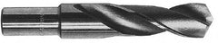 Hertel - 2" Drill, 118° Point, Cobalt Silver Deming & Reduced Shank Drill Bit - Bright Finish, 6" OAL, Flats on Shank, 3" Flute Length - Benchmark Tooling