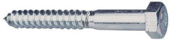 Value Collection - 1/4" Screw, 2-1/2" Length Under Head, Steel, Hex Head Lag Screw - Zinc Plated, Grade 2 - Benchmark Tooling