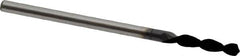 Accupro - #49 130° Parabolic Flute Cobalt Screw Machine Drill Bit - TiAlN Finish, Right Hand Cut, 0.433" Flute Length, 1.417" OAL, Split Point, Straight Shank - Benchmark Tooling