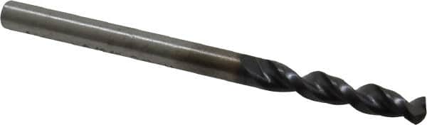 Accupro - 9/64" 130° Parabolic Flute Cobalt Screw Machine Drill Bit - TiAlN Finish, Right Hand Cut, 0.787" Flute Length, 2.047" OAL, Split Point, Straight Shank - Benchmark Tooling
