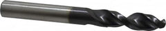 Accupro - 3/8" 130° Parabolic Flute Cobalt Screw Machine Drill Bit - TiAlN Finish, Right Hand Cut, 1.693" Flute Length, 3.504" OAL, Split Point, Straight Shank - Benchmark Tooling
