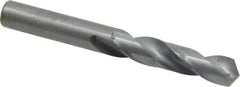 Interstate - 3/8" 118° Spiral Flute High Speed Steel Screw Machine Drill Bit - Oxide Finish, Right Hand Cut, 1-13/16" Flute Length, 3-1/8" OAL, Standard Point, Straight Shank - Benchmark Tooling