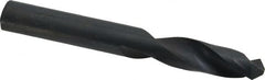 Interstate - 27/64" 118° Spiral Flute High Speed Steel Screw Machine Drill Bit - Oxide Finish, Right Hand Cut, 2" Flute Length, 3-3/8" OAL, Standard Point, Straight Shank - Benchmark Tooling