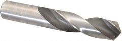 Interstate - 1" 118° Spiral Flute High Speed Steel Screw Machine Drill Bit - Oxide Finish, Right Hand Cut, 4" Flute Length, 6" OAL, Standard Point, Straight Shank - Benchmark Tooling