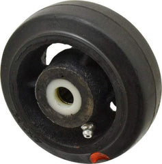 Fairbanks - 4 Inch Diameter x 1-1/2 Inch Wide, Rubber Caster Wheel - 400 Lb. Capacity, 1-11/16 Inch Hub Length, 1/2 Inch Axle Diameter, Roller Bearing - Benchmark Tooling