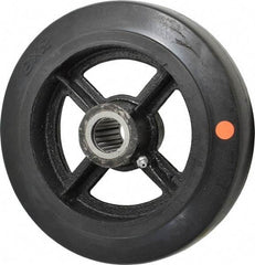 Fairbanks - 8 Inch Diameter x 2 Inch Wide, Rubber Caster Wheel - 1,000 Lb. Capacity, 2-1/4 Inch Hub Length, 1 Inch Axle Diameter, Roller Bearing - Benchmark Tooling