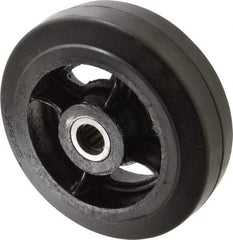 Fairbanks - 8 Inch Diameter x 2-1/2 Inch Wide, Rubber Caster Wheel - 1,300 Lb. Capacity, 2-3/4 Inch Hub Length, 7/8 Inch Axle Diameter, Roller Bearing - Benchmark Tooling