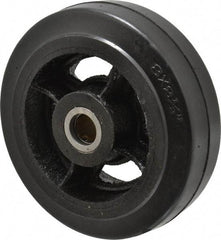 Fairbanks - 8 Inch Diameter x 2-1/2 Inch Wide, Rubber Caster Wheel - 1,300 Lb. Capacity, 2-3/4 Inch Hub Length, 1 Inch Axle Diameter, Roller Bearing - Benchmark Tooling