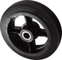 Fairbanks - 10 Inch Diameter x 2-1/2 Inch Wide, Rubber Caster Wheel - 1,500 Lb. Capacity, 2-3/4 Inch Hub Length, 1-1/8 Inch Axle Diameter, Roller Bearing - Benchmark Tooling