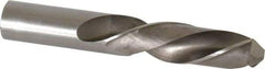 Interstate - 1" 118° Spiral Flute High Speed Steel Screw Machine Drill Bit - Bright Finish, Left Hand Cut, 4" Flute Length, 6" OAL, Standard Point, Straight Shank - Benchmark Tooling