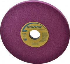 Norton - 8" Diam x 1-1/4" Hole x 1/2" Thick, I Hardness, 60 Grit Surface Grinding Wheel - Aluminum Oxide, Type 1, Medium Grade, 3,600 Max RPM, Vitrified Bond, No Recess - Benchmark Tooling