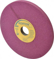 Norton - 8" Diam x 1-1/4" Hole x 1/2" Thick, K Hardness, 60 Grit Surface Grinding Wheel - Aluminum Oxide, Type 1, Medium Grade, 3,600 Max RPM, Vitrified Bond, No Recess - Benchmark Tooling