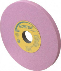 Norton - 7" Diam x 1-1/4" Hole x 1/2" Thick, I Hardness, 60 Grit Surface Grinding Wheel - Aluminum Oxide, Type 1, Medium Grade, 3,600 Max RPM, Vitrified Bond, No Recess - Benchmark Tooling