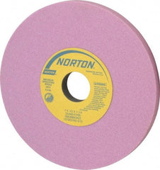 Norton - 7" Diam x 1-1/4" Hole x 1/2" Thick, K Hardness, 60 Grit Surface Grinding Wheel - Aluminum Oxide, Type 1, Medium Grade, 3,600 Max RPM, Vitrified Bond, No Recess - Benchmark Tooling