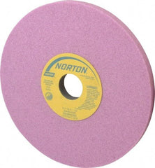 Norton - 8" Diam x 1-1/4" Hole x 1/2" Thick, I Hardness, 46 Grit Surface Grinding Wheel - Aluminum Oxide, Type 1, Coarse Grade, 3,105 Max RPM, Vitrified Bond, No Recess - Benchmark Tooling