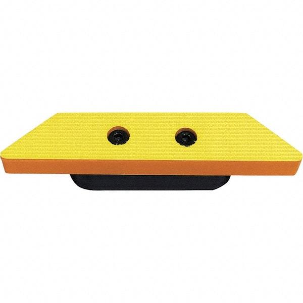 Dynabrade - 4 x 3/4" Raised Panel Hook Face Backing Pad - Dynafine Compatible, Hook & Loop Attachment, Nonvacuum Pad, 3/8" Thick, Soft Density, Short Nap - Benchmark Tooling