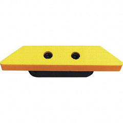 Dynabrade - 4 x 3/4" Raised Panel Hook Face Backing Pad - Dynafine Compatible, Hook & Loop Attachment, Nonvacuum Pad, 3/8" Thick, Soft Density, Short Nap - Benchmark Tooling