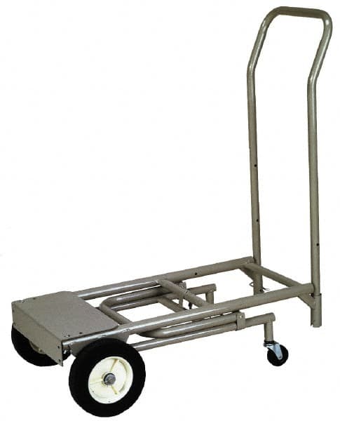 Wesco Industrial Products - 400 Lb Capacity Hand Truck - Swept Back Handle, Steel, Semi-Pneumatic Wheels - Benchmark Tooling