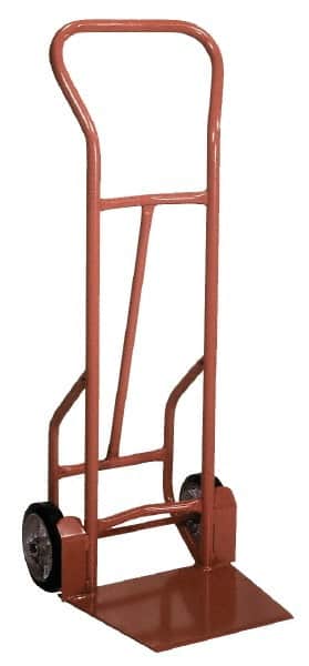 Wesco Industrial Products - 900 Lb Capacity 53" OAH Hand Truck - Swept Back Handle, Steel, Mold-On Rubber Wheels - Benchmark Tooling