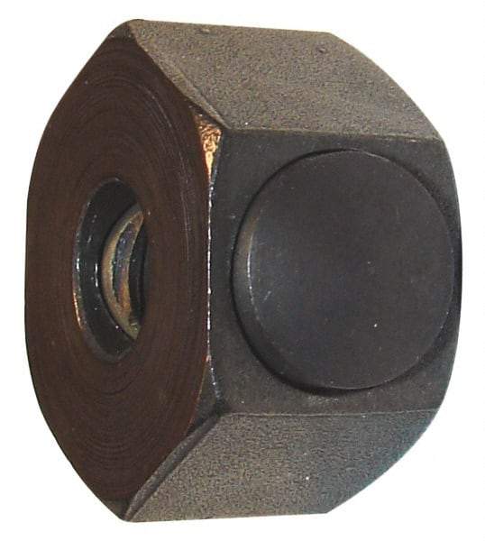 Morton Machine Works - 5/16-18 UNC Steel Right Hand Push Button Hex Nut - 1" Across Flats, 5/8" High, Black Oxide Finish - Benchmark Tooling