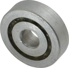 Value Collection - 1/4" Bore Diam, 7/8" OD, Open Unground Full Complement Radial Ball Bearing - 1/4" Wide, 1 Row, Round Bore, 397 Lb Dynamic Capacity - Benchmark Tooling