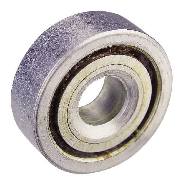 Value Collection - 7/16" Bore Diam, 1-1/16" OD, Open Unground Full Complement Radial Ball Bearing - 3/8" Wide, 1 Row, Round Bore, 509 Lb Dynamic Capacity - Benchmark Tooling