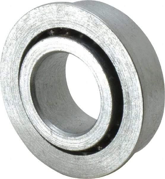 Value Collection - 5/8" Bore Diam, 1-1/4" OD, Open Unground Full Complement Radial Ball Bearing - With Flange, 1 Row, Round Bore, 594 Lb Dynamic Capacity - Benchmark Tooling