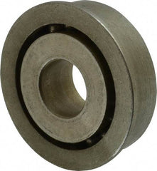 Value Collection - 1/2" Bore Diam, 1-3/8" OD, Open Unground Full Complement Radial Ball Bearing - With Flange, 1 Row, Round Bore, 769 Lb Dynamic Capacity - Benchmark Tooling