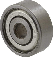 Value Collection - 3/16" Bore Diam, 11/16" OD, Double Shield Unground Retainer Type Radial Ball Bearing - 1/4" Wide, 1 Row, Round Bore, 300 Lb Dynamic Capacity - Benchmark Tooling