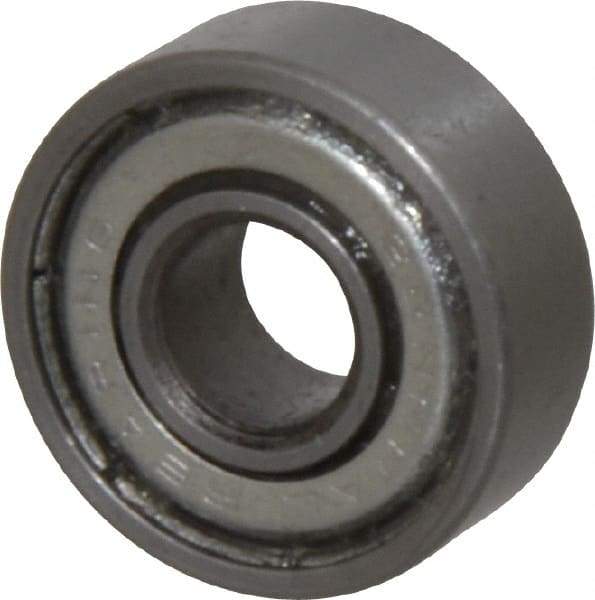 Value Collection - 1/4" Bore Diam, 11/16" OD, Double Shield Unground Retainer Type Radial Ball Bearing - 1/4" Wide, 1 Row, Round Bore, 300 Lb Dynamic Capacity - Benchmark Tooling