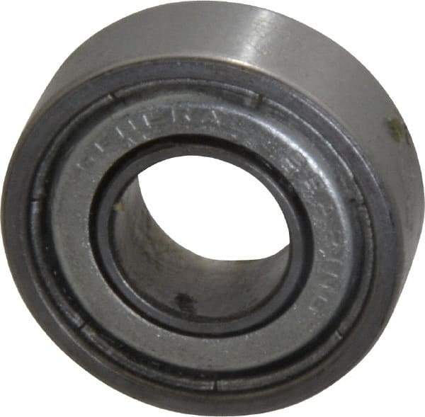 Value Collection - 3/8" Bore Diam, 7/8" OD, Double Shield Unground Retainer Type Radial Ball Bearing - 9/32" Wide, 1 Row, Round Bore, 450 Lb Dynamic Capacity - Benchmark Tooling