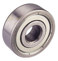 Value Collection - 7/16" Bore Diam, 1-3/8" OD, Double Shield Unground Retainer Type Radial Ball Bearing - 7/16" Wide, 1 Row, Round Bore, 915 Lb Dynamic Capacity - Benchmark Tooling