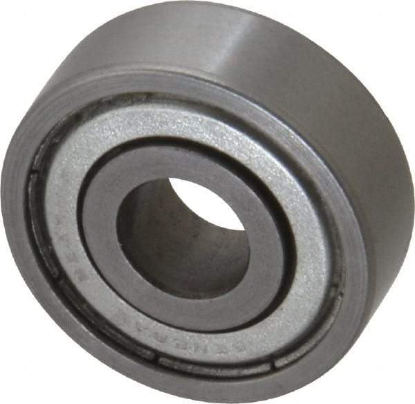 Value Collection - 3/8" Bore Diam, 1-1/8" OD, Double Shield Unground Retainer Type Radial Ball Bearing - 3/8" Wide, 1 Row, Round Bore, 691 Lb Dynamic Capacity - Benchmark Tooling