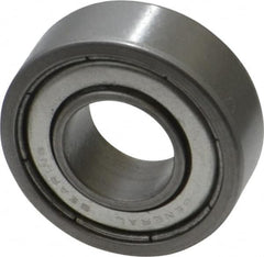 Value Collection - 1/2" Bore Diam, 1-1/8" OD, Double Shield Unground Retainer Type Radial Ball Bearing - 3/8" Wide, 1 Row, Round Bore, 691 Lb Dynamic Capacity - Benchmark Tooling