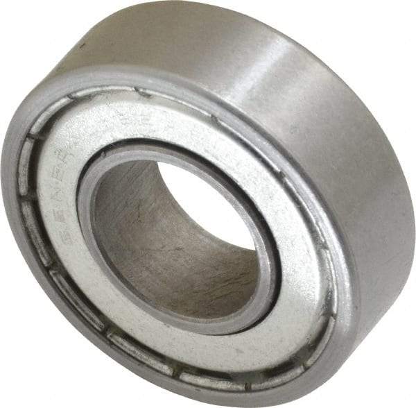 Value Collection - 5/8" Bore Diam, 1-3/8" OD, Double Shield Unground Retainer Type Radial Ball Bearing - 7/16" Wide, 1 Row, Round Bore, 915 Lb Dynamic Capacity - Benchmark Tooling