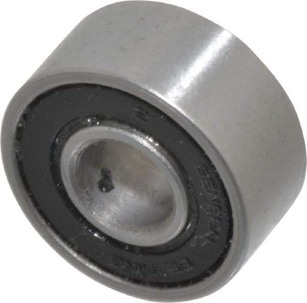 Value Collection - 1/4" Bore Diam, 11/16" OD, Double Seal Unground Retainer Type Radial Ball Bearing - 5/16" Wide, 1 Row, Round Bore, 300 Lb Dynamic Capacity - Benchmark Tooling