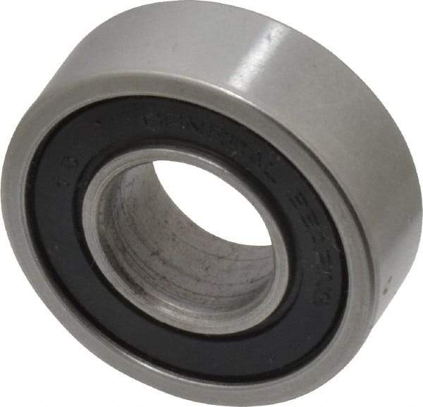 Value Collection - 1/2" Bore Diam, 1-1/8" OD, Double Seal Unground Retainer Type Radial Ball Bearing - 3/8" Wide, 1 Row, Round Bore, 691 Lb Dynamic Capacity - Benchmark Tooling