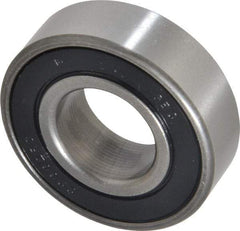 Value Collection - 3/4" Bore Diam, 1-5/8" OD, Double Seal Unground Retainer Type Radial Ball Bearing - 1/2" Wide, 1 Row, Round Bore, 1,171 Lb Dynamic Capacity - Benchmark Tooling